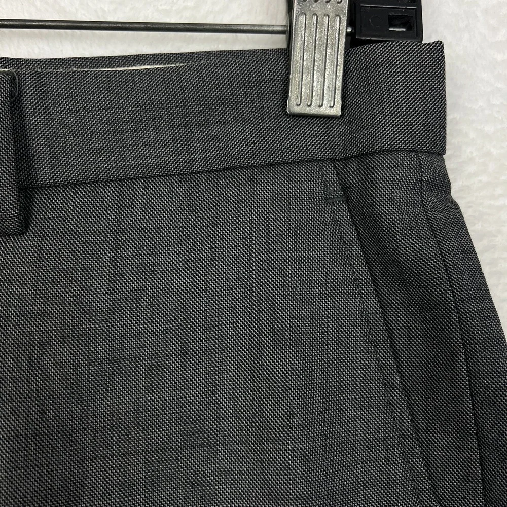 J Crew Bowery Dress Pants Mens 30x32 Dark‎ Gray Flat Front Wool Tapered